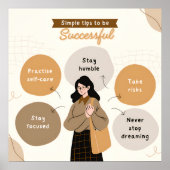 Boho Beige Inspirerend illustratieve quote Poster (Voorkant)