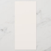 Boho Beige Minimalistisch Eenvoudig Platte Menu (Achterkant)