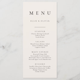 Boho Beige Minimalistisch Eenvoudig Platte Menu
