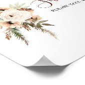 Boho Beige Moon Baby shower Baby's zijn zoet Poster (Hoek)