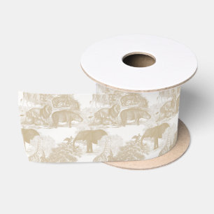 Boho Beige Oerwoud Dieren Safari Chinoiserie Lint
