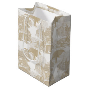 Boho Beige Oerwoud Dieren Safari Chinoiserie Medium Cadeauzakje