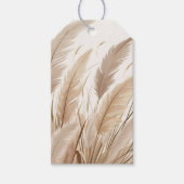 Boho Beige Pampas Grass Wedding Cadeaulabel (Voorkant)