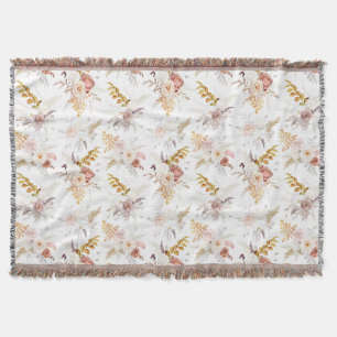 Boho Beige, Pampasgras Terracotta Aquarel We Deken