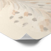 Boho Beige Plumes Classiques Affiche de bienvenue  (Coin)