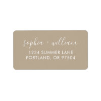 Boho Beige Retouradreslabels