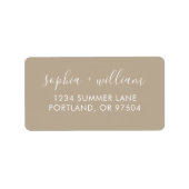 Boho Beige Return Address Labels (Voorkant)