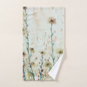 Boho  Beige Wildflowers Bad Handdoek (Handdoek)