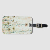 Boho  Beige Wildflowers Bagagelabel (Voorkant (horizontaal))