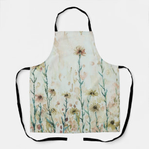 Boho Beige Wildflowers Schort