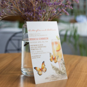 Boho Bellini & Vlinders Vrijgezellenfeest Kaart