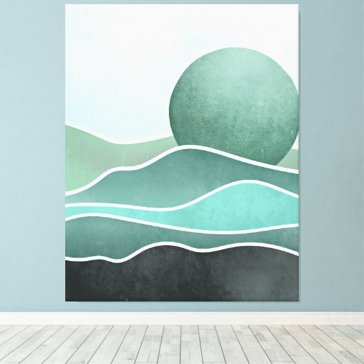 Boho berg canvas afdruk (Insitu (Houten vloer))