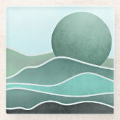 Boho berg glazen onderzetter (Voorkant)