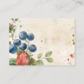 Boho Berry Sweet Strawberry Vrijgezellenfeest Informatiekaartje (Achterkant)