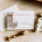 Boho bestemming bruiloft RSVP-kaart RSVP Kaartje