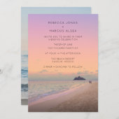 Boho Bestemming Strand Foto Bruiloft Kaart (Voorkant / Achterkant)