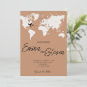 Boho Bestemmingskaart reizen bruiloft Kaart (Staand voorkant)