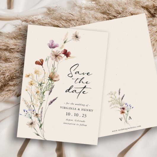 Boho bewaar de datum-platte kaart