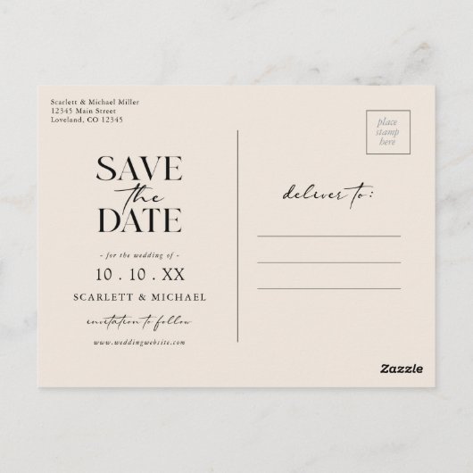 Boho bewaart het Briefkaart Datum (Achterkant)