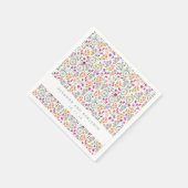 Boho Bicycle Bloemen Gepersonaliseerd Paar Servet (Hoek)