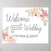 Boho Bienvenue à notre affiche Mariage (Devant)