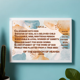 Boho Bijbelse bevestigingen Acrostiek w_Schrift 2 Foto Afdruk
