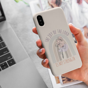 Boho Bijbelvers De vreugde van de Heer Waterverf iPhone 11 Hoesje