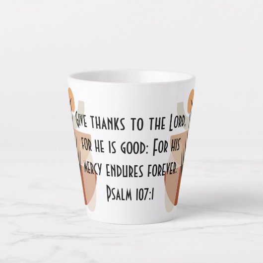 BOHO Bijbelverse latte Mok (Voorkant)