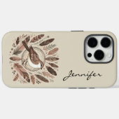 Boho Bird Indian Feather iPhone / coque ipad (Verso (horizontal))