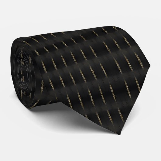 Boho Black Elegant Classy Cravate (Roulé)