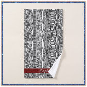 Boho Black en White Ethnic Bad Handdoek