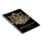 Boho Black Gold Lotus Flower Gratitude Journal (Côté Droit)