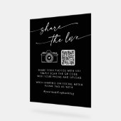 Boho Black Mariage Partagez le code QR d'amour (Angle)