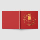 Boho blad krans dubbel geluk Chinese bruiloft Gastenboek (Volledig)