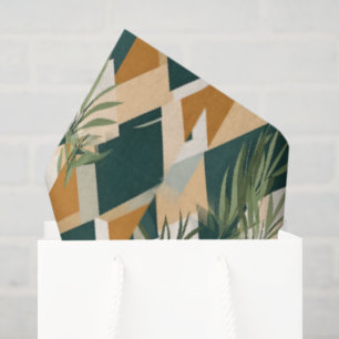 Boho Bladeren en Geometrische Vormen Tissuepapier