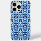 Boho Blauw Bloempatroon Case-Mate iPhone Case (Achterkant)