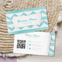 Boho blauw patroon QR code kustrust