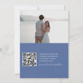 Boho Blauw, Wit & Goud Bewaar de datum Save The Date (Achterkant)