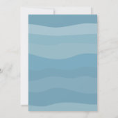 Boho Blauwe Strand Trouw Uitnodiging (Achterkant)