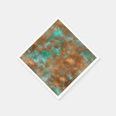 Boho Blauwgroen Copper Grunge Servet (Hoek)