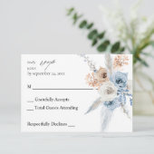 Boho bleu et beige Floral no Repas RSVP 2 (Debout devant)