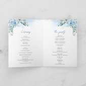 Boho bleu floral eucalyptus argent programme parti (Intérieur)