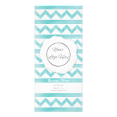 Boho bleu motif votre logo côtier liste de prix (Devant)