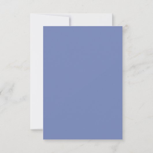 Boho bleu rétro simple Enregistrer la carte de dat (Dos)