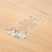 Boho bloem acryl Quinceanera uitnodiging Acryl Uitnodigingen (Laagn)