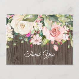 boho bloem, bloem verjaardag bedank kaart