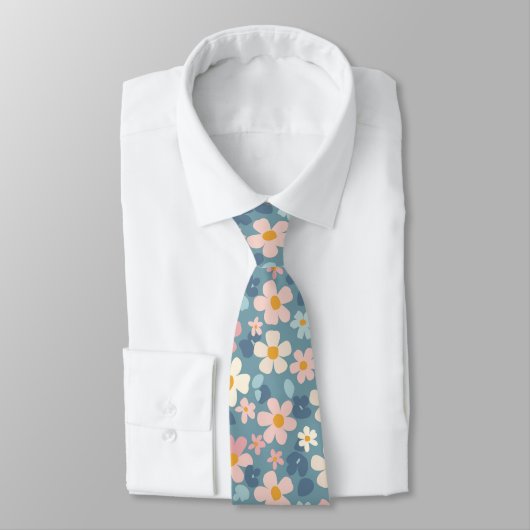 Boho Bloem Bloemstuk Custom – Elegante Mode Stropdas (Gebonden)