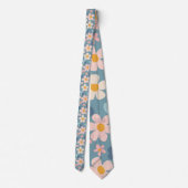 Boho Bloem Bloemstuk Custom – Elegante Mode Stropdas (Achterkant)