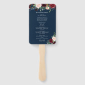 Boho bloem bruidsprogramma ventilator hand handwaaier (Achterkant)