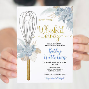 Boho Bloem Bruiloft Borrel Soon to be Whisked Away Kaart